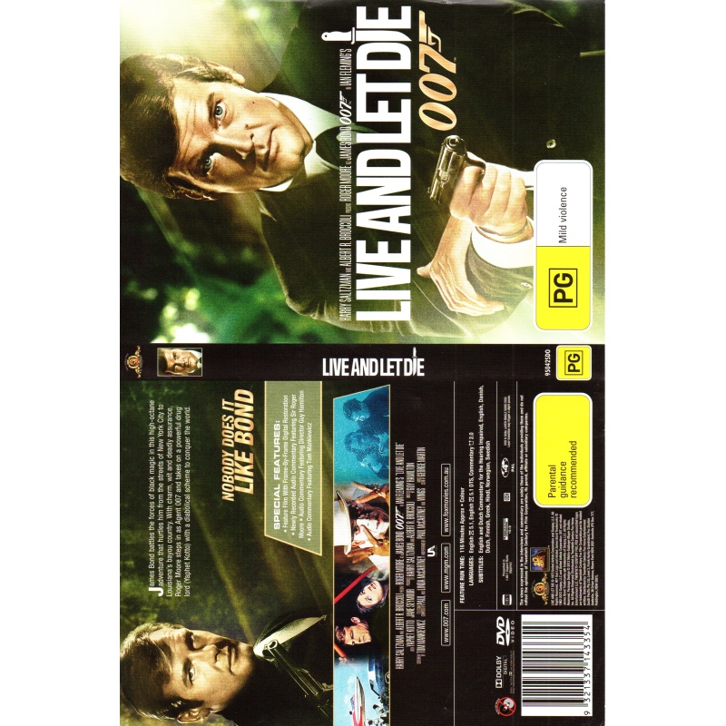 007 - LIVE AND LET DIE - ROGER MOORE ALL REGION DVD