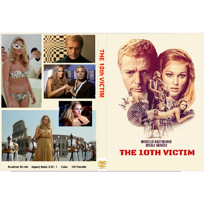 THE 10TH VICTIM (1965) Ursula Andress Marcello Mastroianni