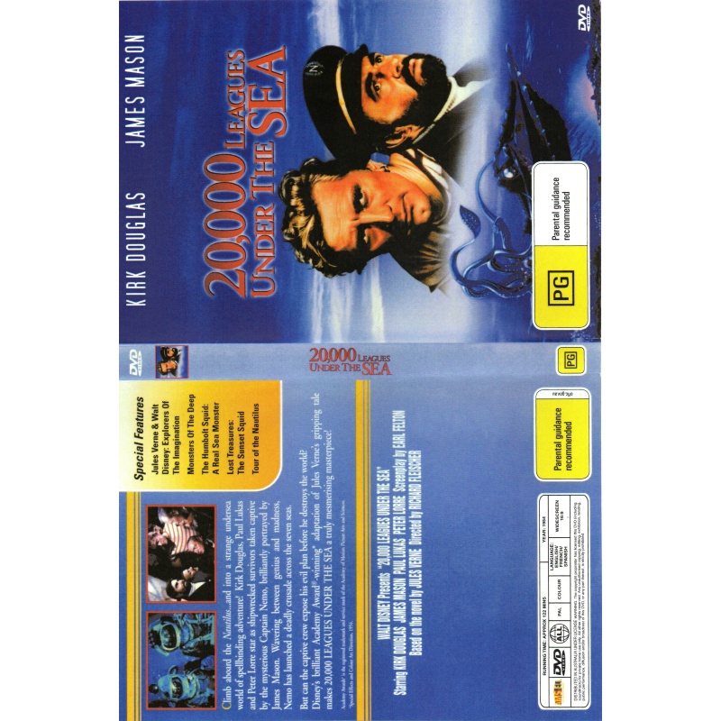20,000 LEAGUES UNDER THE SEA - KIRK DOUGLAS ALL REGION DVD
