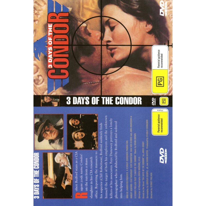 3 DAYS OF THE CONDOR - ROBERT REDFORD  ALL REGION DVD