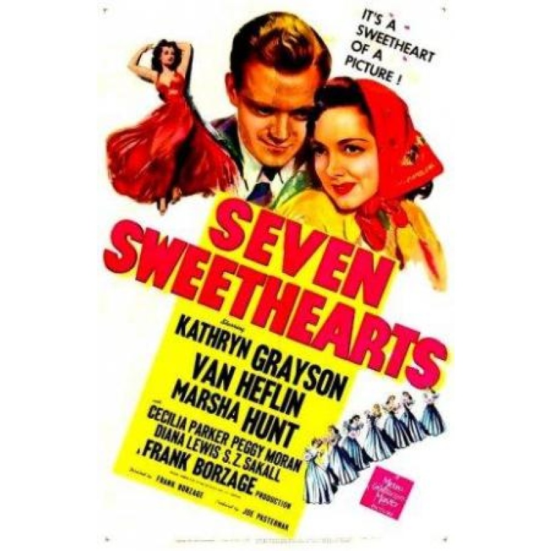 Seven Sweethearts (1942) Kathryn Grayson, Marsha Hunt, Cecilia Parker, Peggy Moran.
