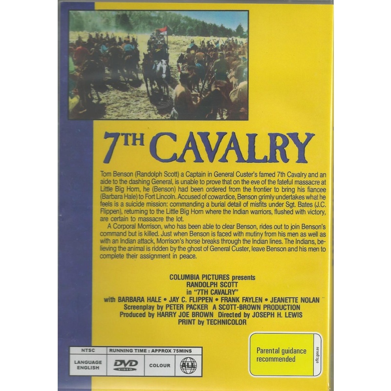 7TH CAVALRY - RANDOLPH SCOTT  ALL REGION DVD