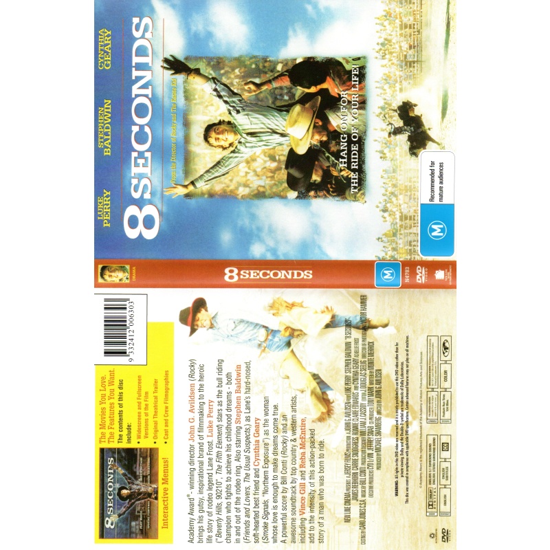 8 SECONDS - LUKE PERRY  ALL REGION DVD