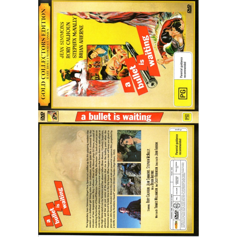 A BULLET IS WAITING - JEAN SIMMONS & RORY CALHOUN ALL REGION DVD