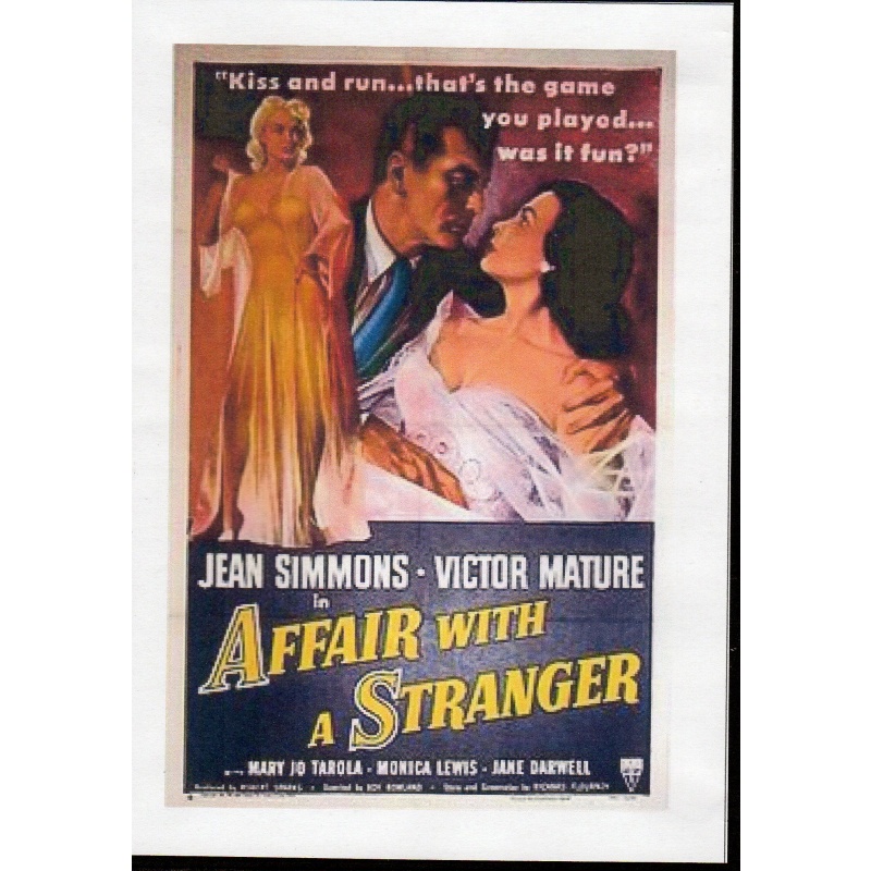 AFFAIR WITH A STRANGER - VICTOR MATURE & JEAN SIMMONS ALL REGION DVD