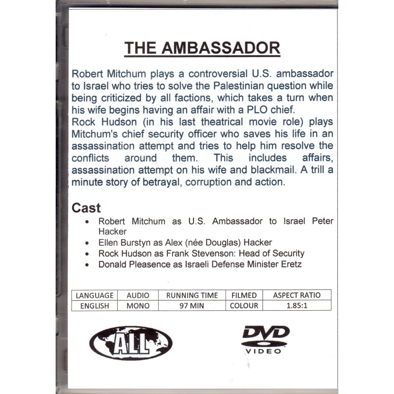 AMBASSADOR - ROBERT MITCHUM & ROCK HUDSON ALL REGION DVD