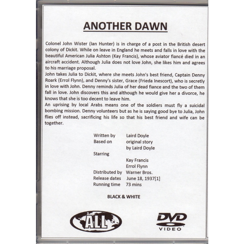 ANOTHER DAWN - ERROL FLYNN ALL REGION DVD
