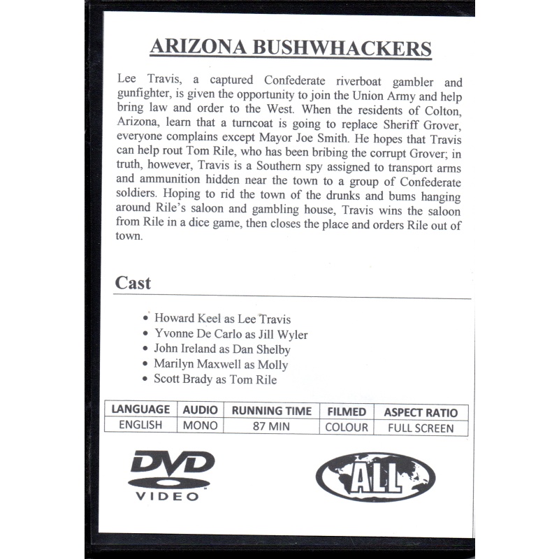 ARIZONA BUSHWACKERS - HOWARD KEEL & YVONNE DE CARLO NEW ALL REGION DVD