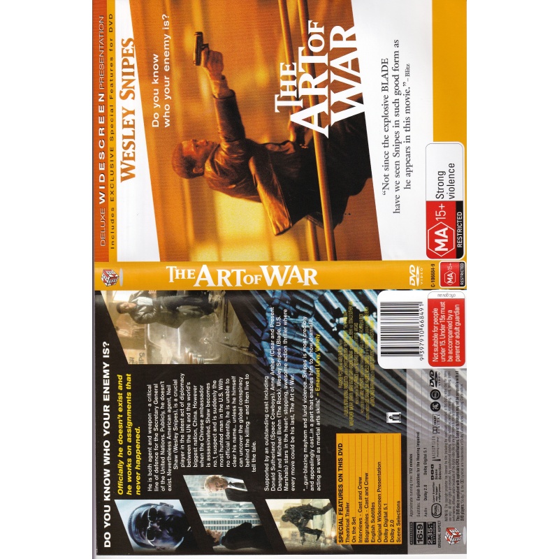 ART OF WAR - STARS WESLEY SNIPES - ALL REGION DVD