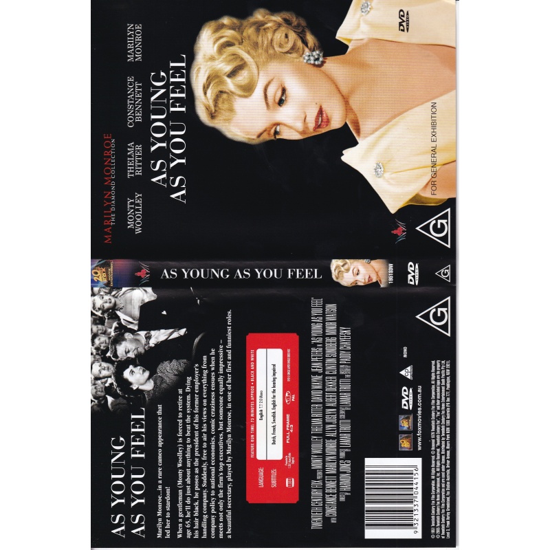 AS YOUNG AS YOU FEEL - MARILYN MONROE- ALL REGION DVD