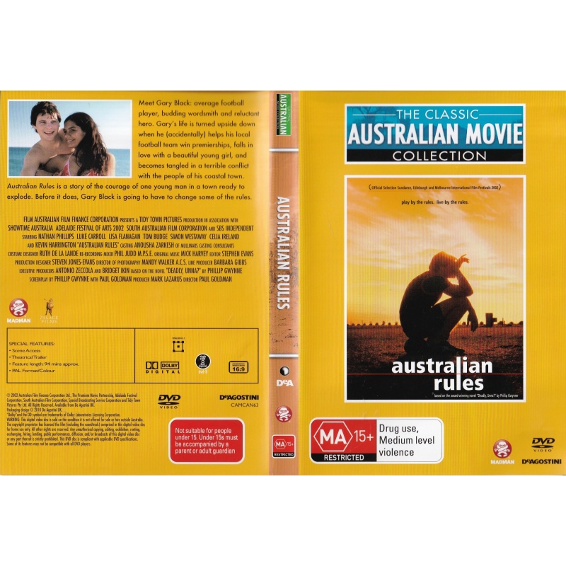 AUSTRALIAN RULES - CLASSIC AUSTRALIAN MOVIE- ALL REGION DVD