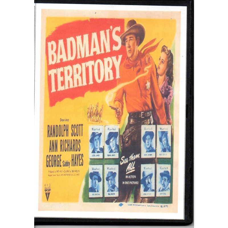 BADMAN'S TERRITORY - RANDOLPH SCOTT NEW ALL REGION DVD