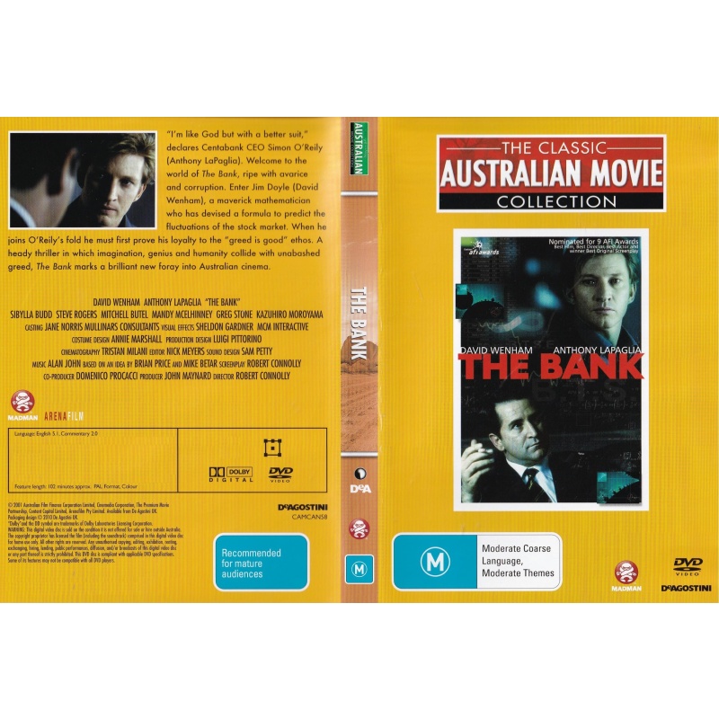 THE BANK - STARS ANTHONY LAPAGLIA - AUSTRALIAN CLASSIC  - ALL REGION DVD