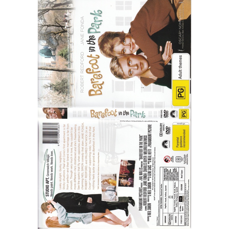 BAREFOOT IN THE PARK STARS ROBERT REDFORD AND JANE FONDA - ALL REGION DVD