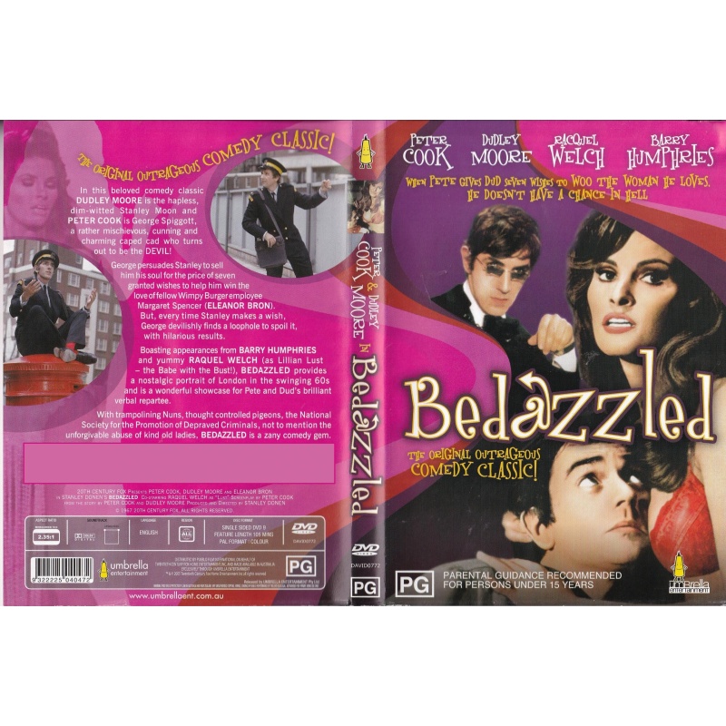 BEDAZZLED - PETER COOK/DUDLEY MOORE/RAQUEL WELCH/BARRY HUMPHRIES- ALL REGION DVD
