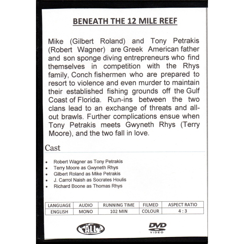 BENEATH THE 12 MILE REEF - ROBERT WAGNER ALL REGION DVD