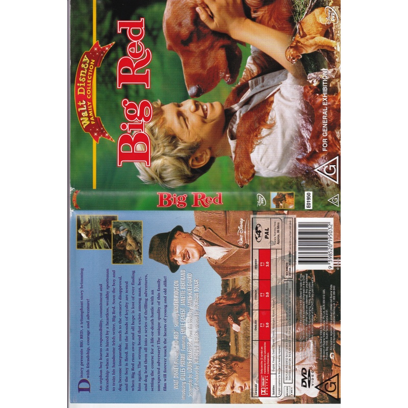 BIG RED - FAMILY MOVIE  - ALL REGION DVD