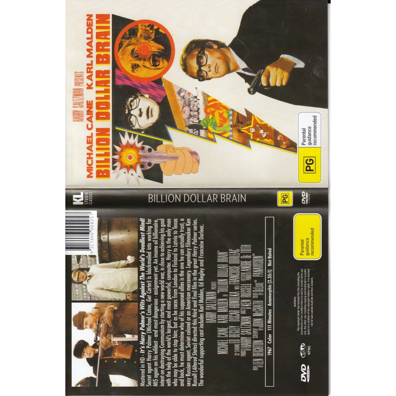BILLION DOLLAR BRAIN - MICHAEL CAINE - ALL REGION DVD