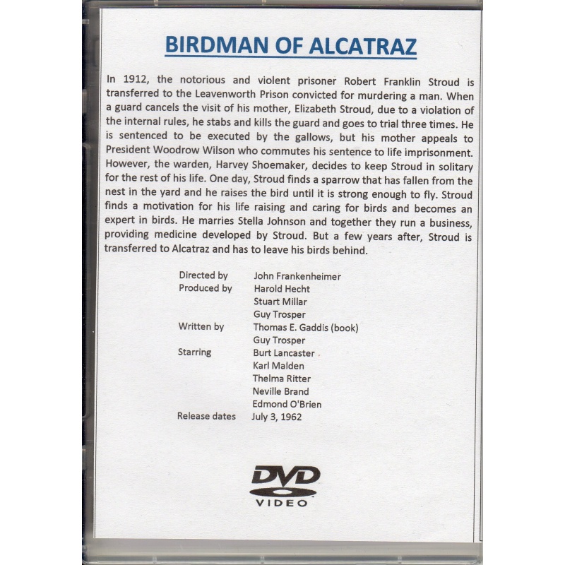 BIRDMAN OF ALZATRAZ - BURT LANCASTER ALL REGION DVD