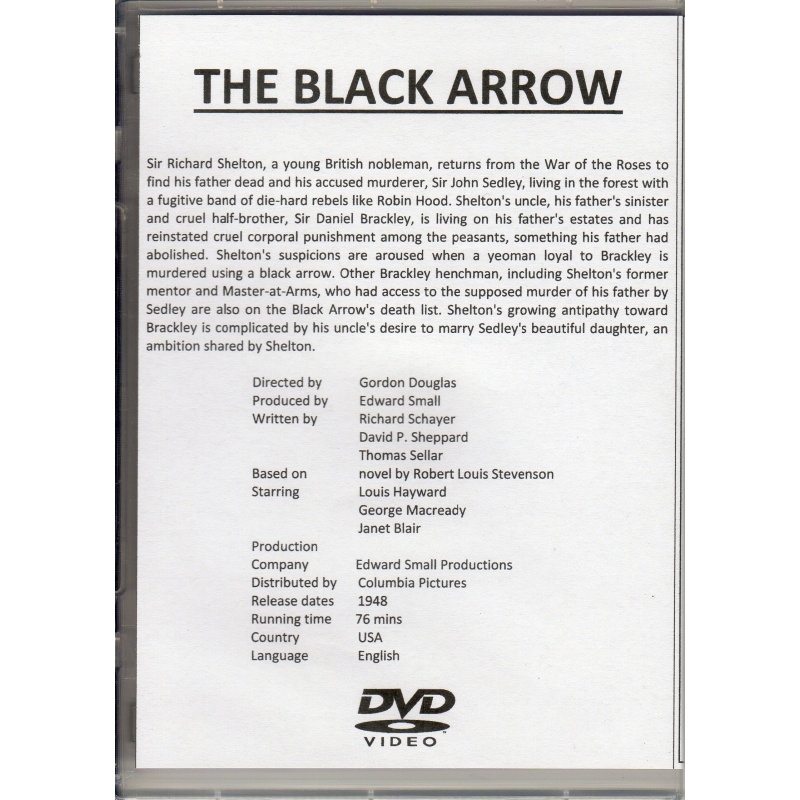 BLACK ARROW - LEWIS HAYWARD  ALL REGION DVD