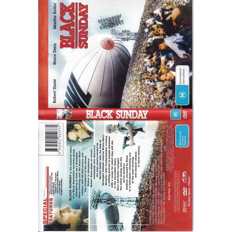 BLACK SUNDAY - TRUE STORY STARS ROBERT SHAW -  ALL REGION DVD