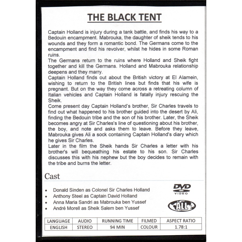 BLACK TENT,THE - ANTHONY STEEL ALL REGION DVD
