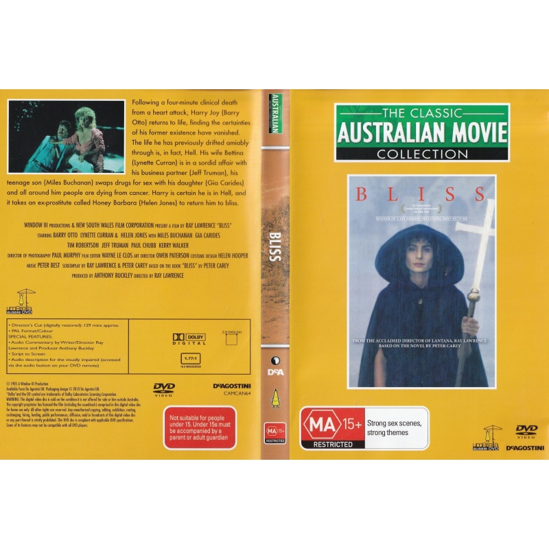 BLISS - AUSTRALIAN CLASSIC MOVIE  -  ALL REGION DVD