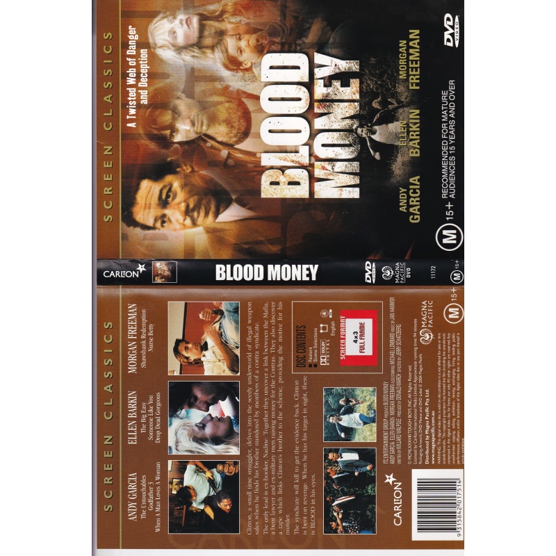 BLOOD  MONEY STARS ANDY GARCIA & MORGAN FREEMAN -  ALL REGION DVD