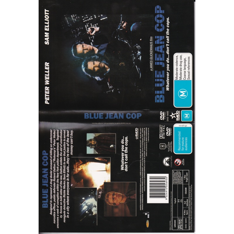 BLUE JEAN COP STARS SAM ELLIOTT &  PETER WELLER  -  ALL REGION DVD
