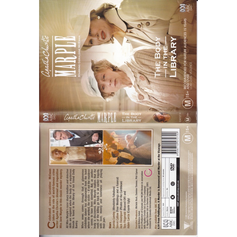 AGATHA CHRISTIE - BODY IN THE LIBRARY -  ALL REGION DVD