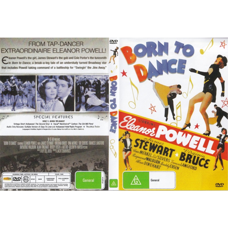 BORN TO DANCE - ELEANOR POWELL & JAMES STEWARD -  ALL REGION DVD