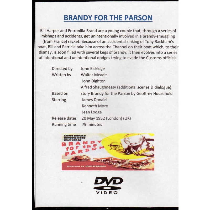 BRANDY FOR THE PARSON - KENNETH MOORE -  ALL REGION DVD