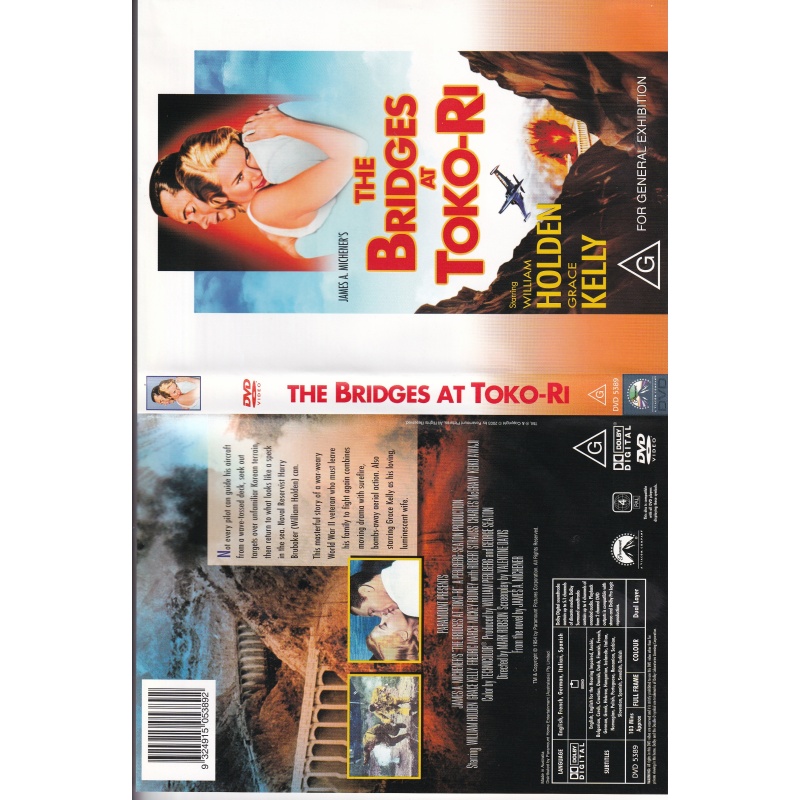 BRIDGES OF TOKO-RI STARS WILLIAM HOLDEN & GRACE KELLY -   ALL REGION DVD