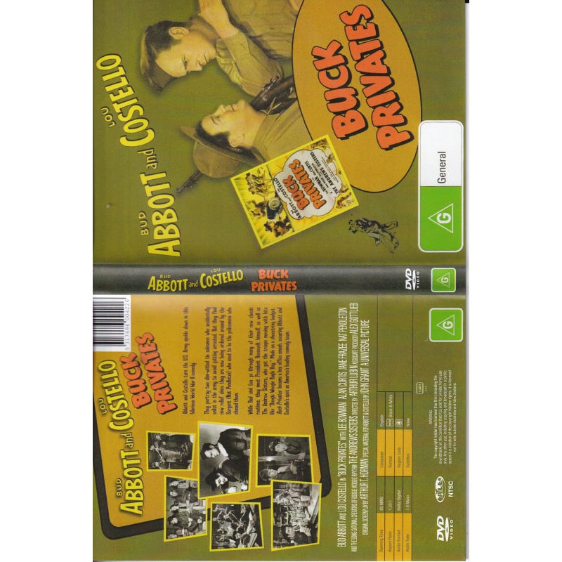 ABBOTT & COSTELLO BUCK PRIVATES  -   ALL REGION DVD