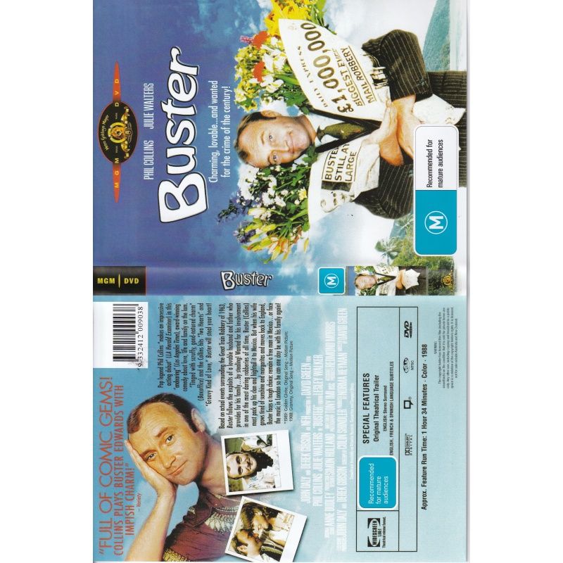BUSTER STARS PHIL COLLINS  & JULIE WALTERS  -  ALL REGION DVD