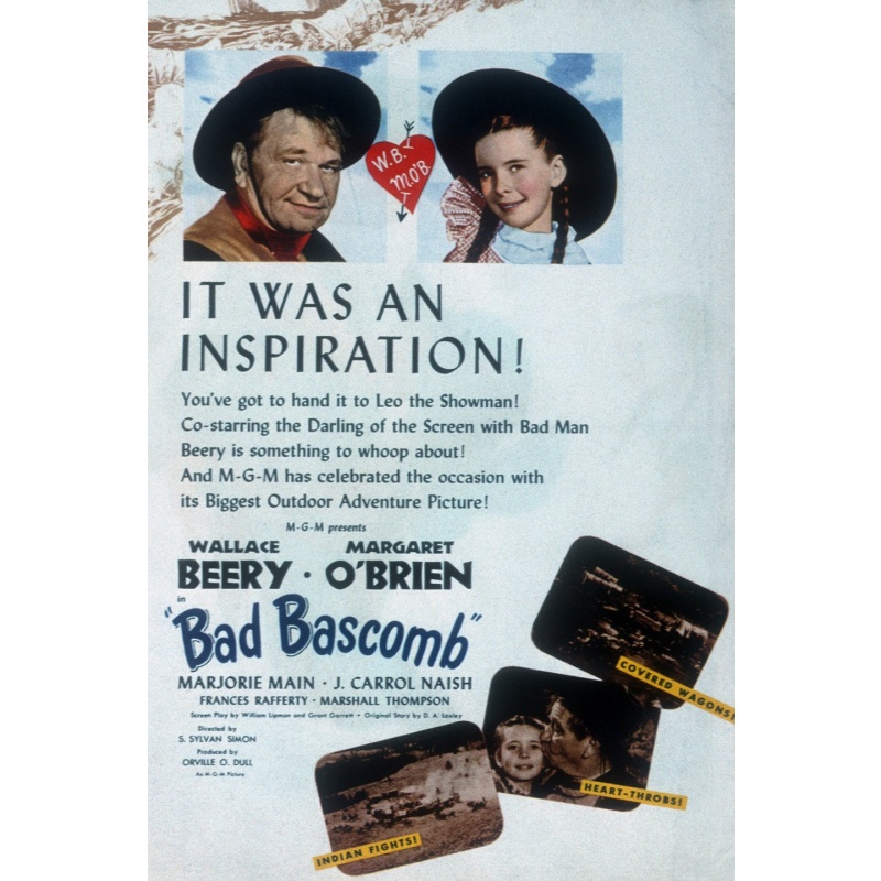 BAD BASCOMB 1946,   Wallace Berry, Margret O'Brien