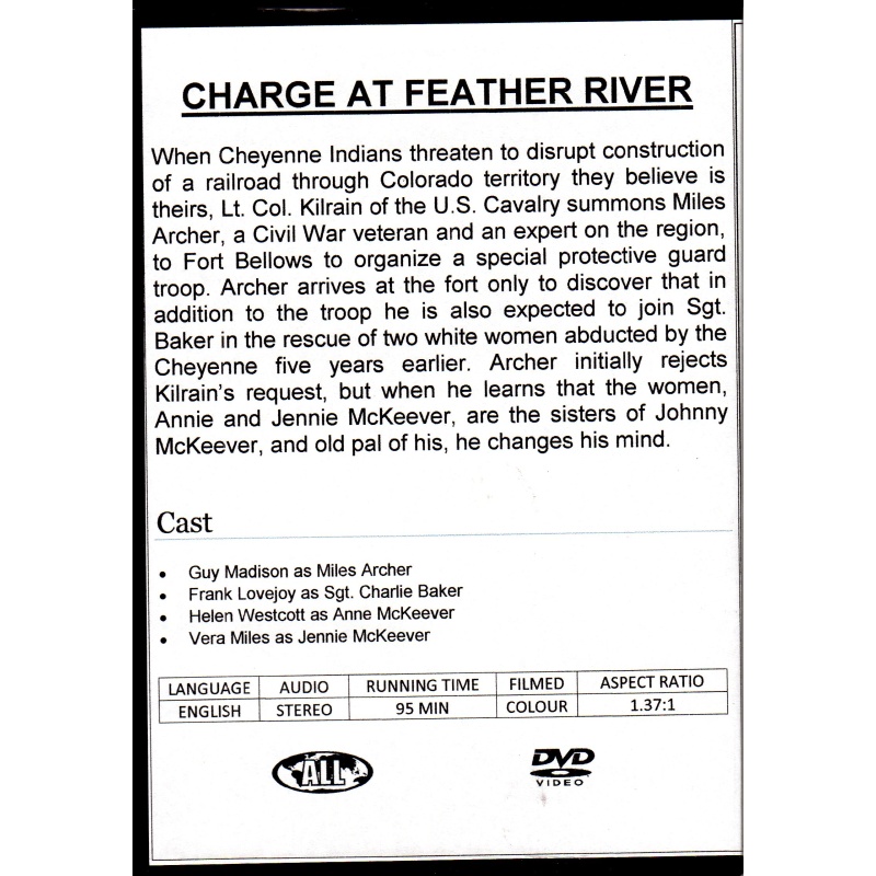 CHARGE AT FEATHER RIVER NEW ALL REGION DVD STARS GUY MADISON