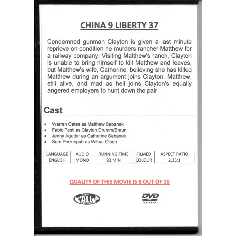 CHINA 9 LIBERTY 37 - WARTEN OATES - WESTERN - ALL REGION DVD
