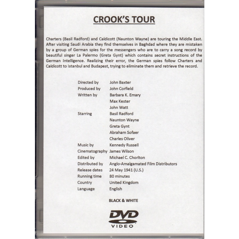 CROOKS TOUR - BASIL RADFORD ALL REGION DVD