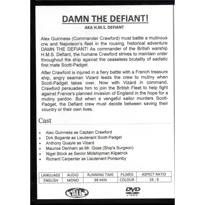 DAM THE DEFIANT - DIRK BOGARDE ALL REGION DVD