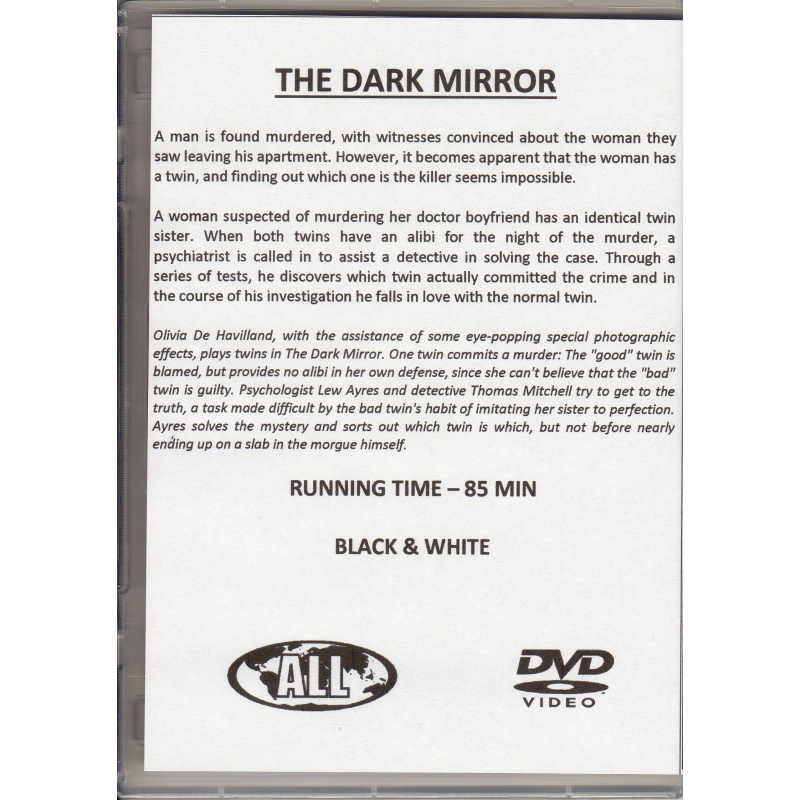 DARK MIRROR - OLIVIA DE HAVILAND ALL REGION DVD