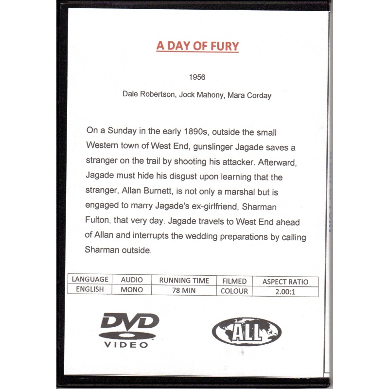 DAY OF FURY - DALE ROBERTSON  ALL REGION DVD
