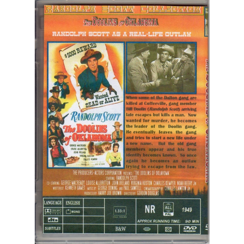 DOOLINS OF OKLAHOMA - RANDOLPH SCOTT  ALL REGION DVD