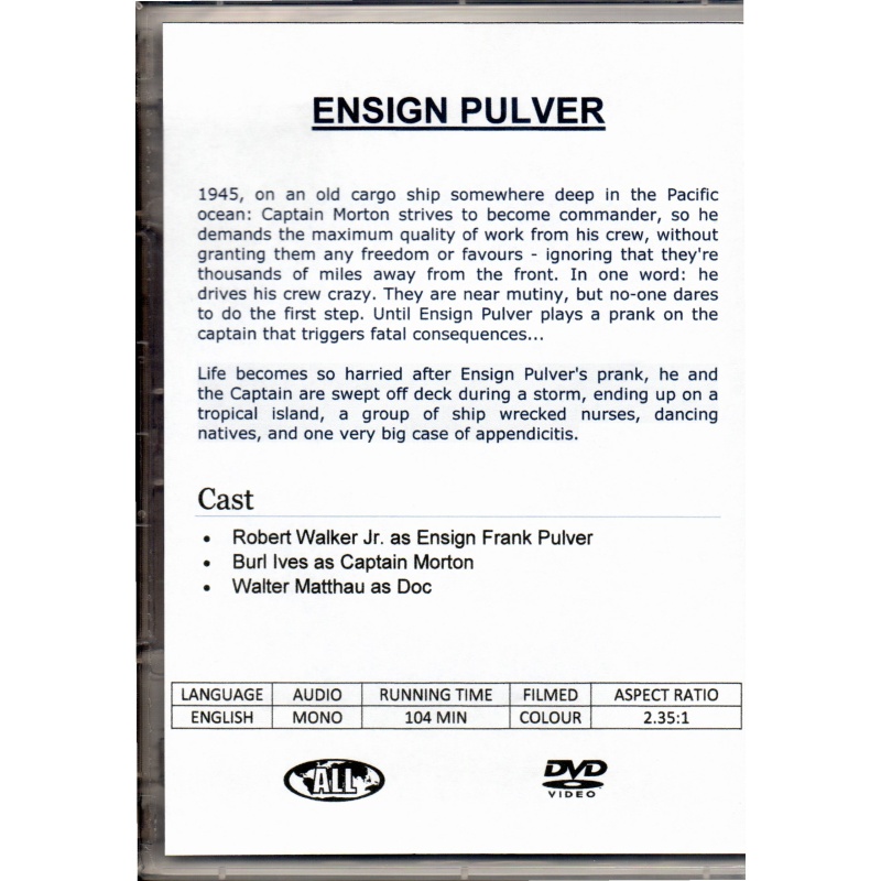 ENSIGN PULVER - BURL IVES  ALL REGION DVD