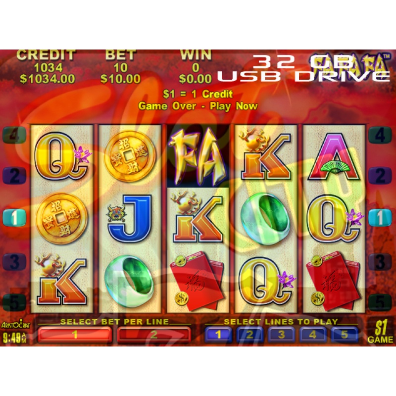 777 Pokies Slots Mk5/6 Poker Machine Arabian Nights 32 Gb Usb Win XP,7,8,10,11
