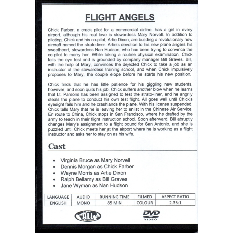FLIGHT ANGELS - JANE WYMAN & DENNIS MORGAN  ALL REGION DVD
