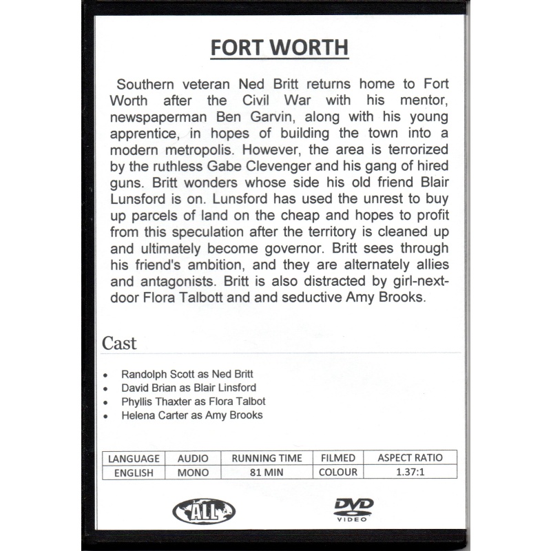 FORT WORTH -  RANDOLPH SCOTT ALL REGION DVD