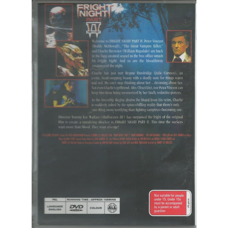 FRIGHT NIGHT 2 - RODDY MCDOWALL - ALL REGION DVD