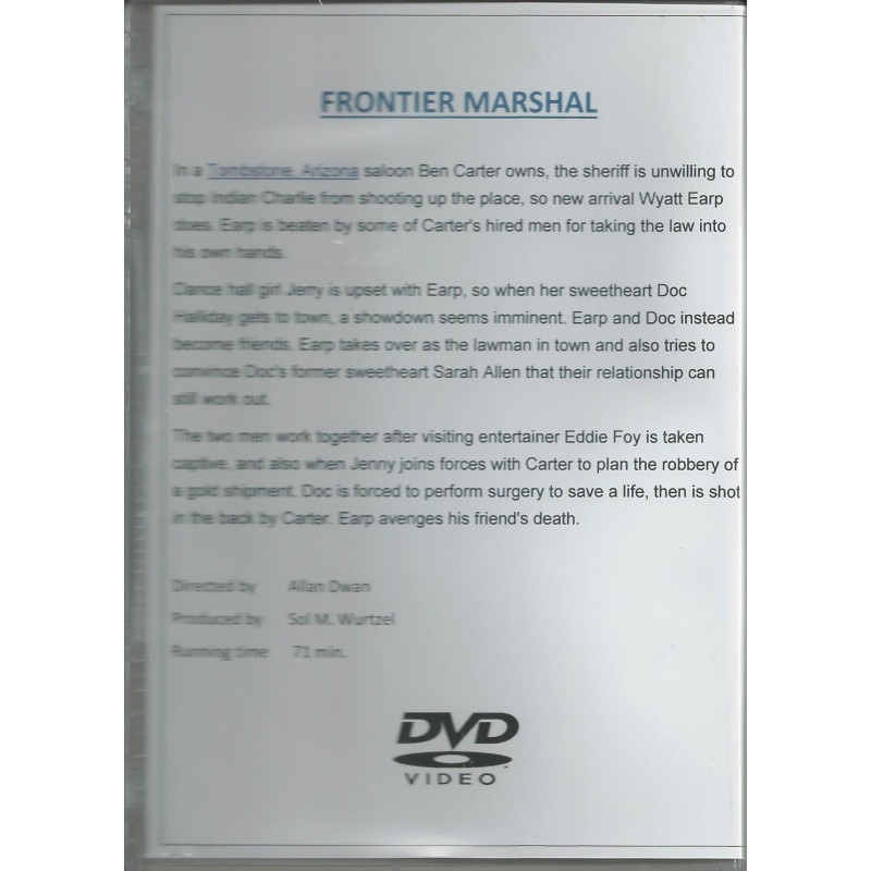 FRONTIER MARSHALL -  RANDOLPH SCOTT  ALL REGION DVD