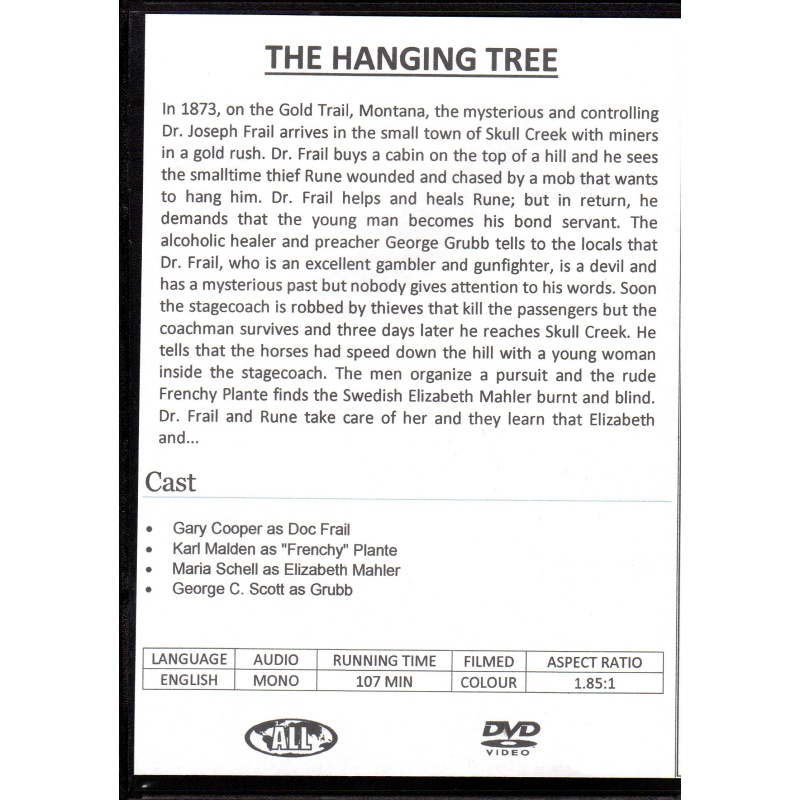 HANGING TREE - GARY COOPER  ALL REGION DVD